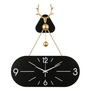 钟表2025新款客厅时尚格栅墙轻奢时钟现代简约个性创意吊牌挂钟