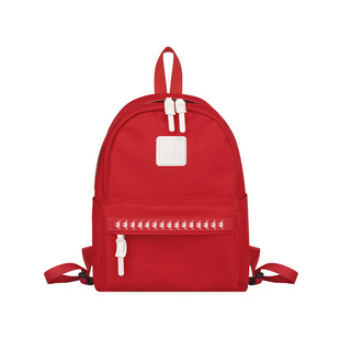 Kappa卡帕 正品新款潮流背包女红色时尚百搭迷你双肩包旅行小包包