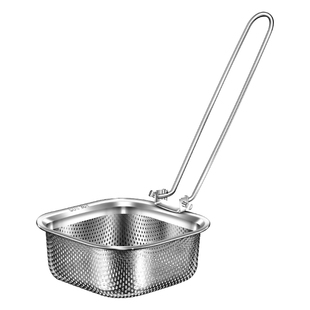 火锅专用漏勺304不锈钢可折叠挂边涮肉漏筐漏网煮面烫肉捞网神器