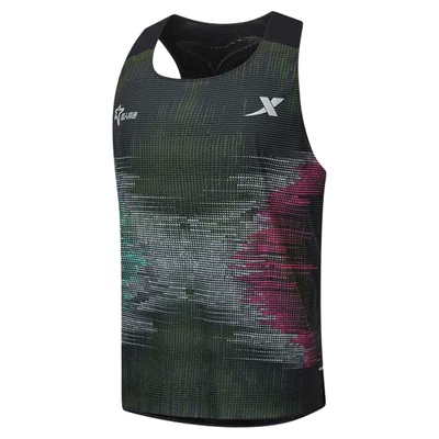 特步国竞速运动背心男马拉松跑步