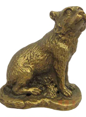 狗纯铜金狗犬吉祥生肖摆件