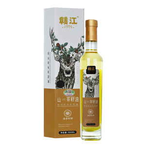 赣江有机山茶油纯正500ml玻璃瓶食用油茶籽油江西茶子油压榨一级
