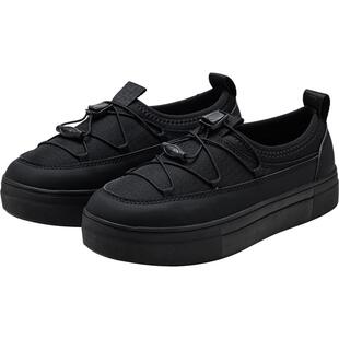 TRETORN 25秋冬新品轻便小黑鞋男女厚底增高休闲户外鞋饼干鞋板鞋