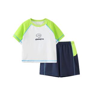 [风洞凉感]齐齐熊宝宝短袖套装夏男童两件套儿童户外运动T恤短裤