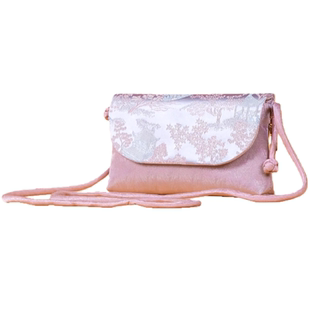 曼莎国风宋锦香云纱手提斜挎刺绣真丝牛皮新款新中式女包旗袍包包