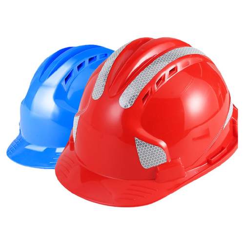 ABS国标工地安全帽透气加厚建筑工程电工施工头帽领导定做印字