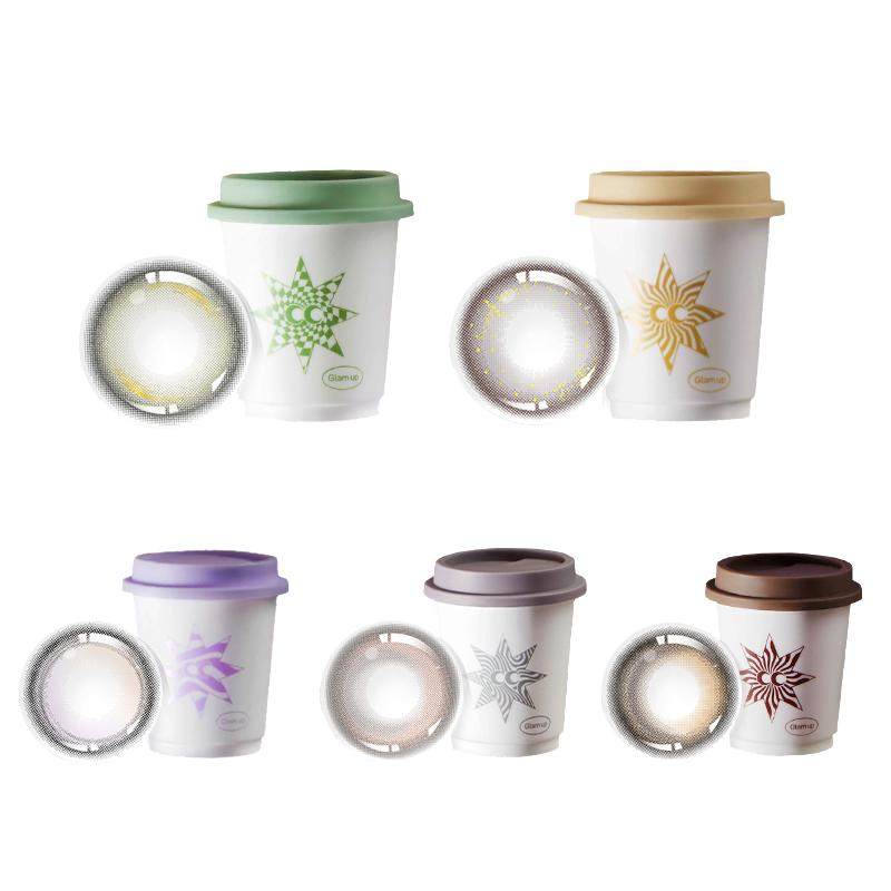 GLAM UP咖啡调色盘美瞳日抛10片冰美式焦糖水凝胶彩色隐形眼镜