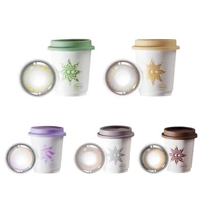 GLAM UP咖啡系列美瞳日抛10片冰美式焦糖水凝胶彩色隐形眼镜亚裔