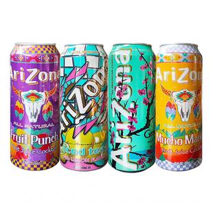 美国Arizona亚利桑那650ml冰茶绿茶GreenTea蜂蜜味柠檬茶饮料