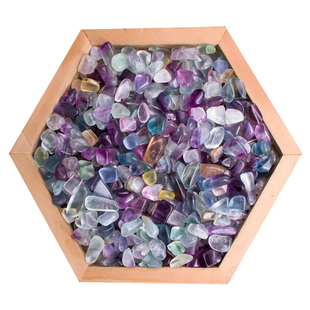 天然彩萤石碎石蓝萤石原石大块鱼缸造景摆件供曼扎七宝石水培植物