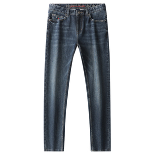 皮尔卡丹正品2025新款秋冬厚款直筒宽松男款牛仔裤裤子黑色工作服