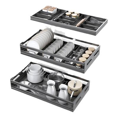 意铂尼厨房橱柜碗篮三层抽屉式