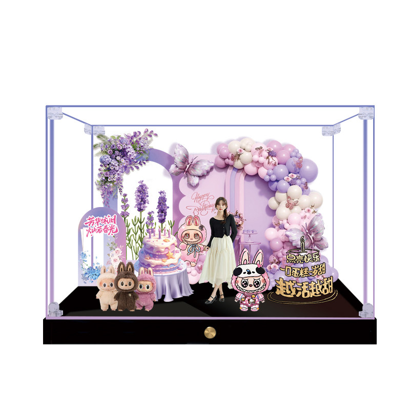 女神节浪漫灯光微景观摆台定制