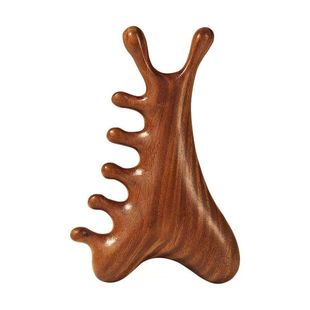 康祝慈多功能头皮按摩梳子头疗刮痧疏通经络神器脸部眼部檀木梳