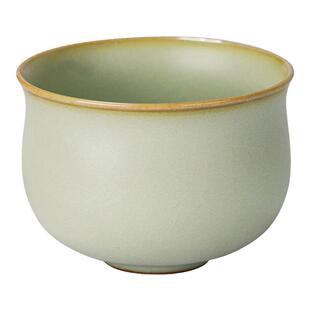 汝窑缸型杯圆融杯功夫茶单杯复古中式景德镇陶瓷手工茶具礼盒装