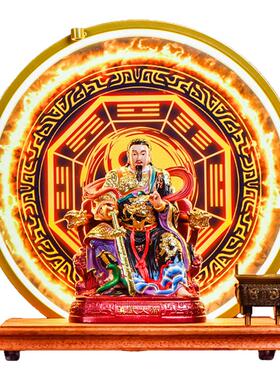 真武大帝神像彩绘木雕玄天上帝