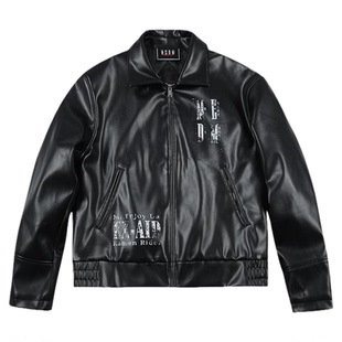 MEDMx假面骑士素描翻转系列翻领皮衣男美式嘻哈休闲外套春秋上衣