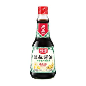 厨邦淡盐酱油薄盐生抽减盐酱油凉拌炒菜家用调料蘸料调味品