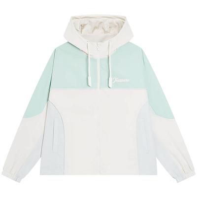 特步外套女款秋季新款休闲薄款风衣梭织户外运动夹克976328150582