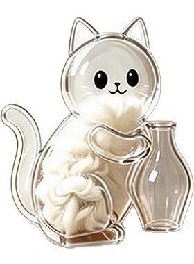 猫毛冰箱收纳挂件猫毛胡须收集器