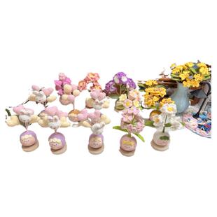 成品纯手工毛线钩织花束团子摆件针织挂件花花个性时尚创意礼品