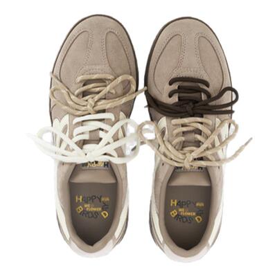 We Flower&HBD联名款2025灰色德训鞋女男同款百搭运动休闲鞋板鞋