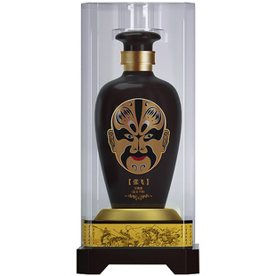 国粹52度国粹桃园三英张飞500ML浓香型纯粮食白酒礼盒脸谱酒收藏