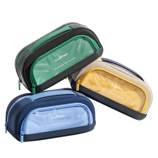 磁吸大容量笔袋男孩款文具盒铅笔盒2026新款初中生男生高颜值超火简约透明立式笔袋多功能文具收纳便携定制