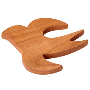 实木飞鸟墙面装饰家居背景墙装饰品小鸟磁吸冰箱贴原木杯垫樱桃木