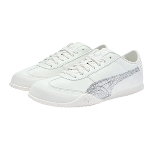 PUMA彪马BELLA薄底鞋意式复古T头休闲鞋女子银白运动鞋 406462-01