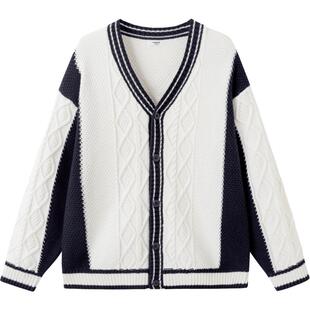 巴拉巴拉童装男童毛衣春秋装大童V领儿童撞色针织衫