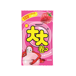 大大泡泡糖卷切切乐草莓味30g袋装童年回忆儿童8090零食桶装批发