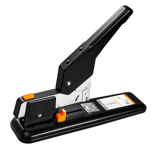 得力重型特大号订书机办公用100页订书器加厚厚层省力财务凭证210页装订机器大号大码钉书机书本装订神器定书