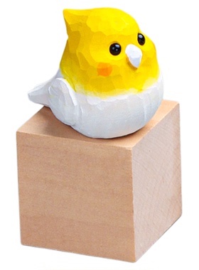 手工木雕小鸟摆件迷你玄凤鹦鹉工位电脑桌小摆件可爱装饰女礼品