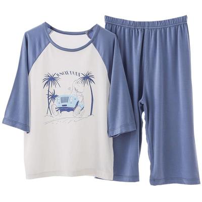 莫代尔冰丝小孩男童短袖家居服