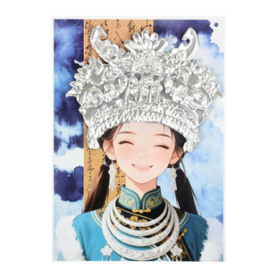 苗银手工diy创意画材料包发饰锡纸仿錾刻画银饰压痕描摹美术制作