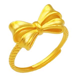 新款越南沙金女士网红磨砂哑光活口指环真品小众素圈久不掉色饰品