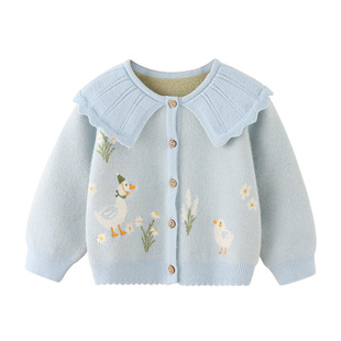 【云谷花廊】modomoma婴儿外套秋冬女宝宝毛衣儿童针织衫女童开衫