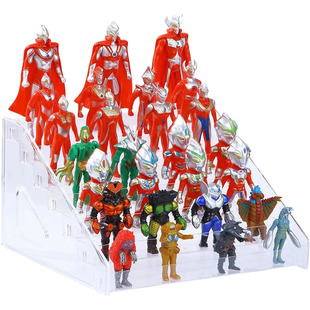 适用于奥特曼模型架子亚克力玩偶公仔娃娃梯形陈列架手办盲盒展示