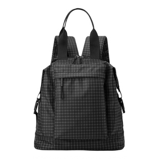 复古格纹双肩包男女通勤轻便手提背包高颜值男女款通用大学生书包