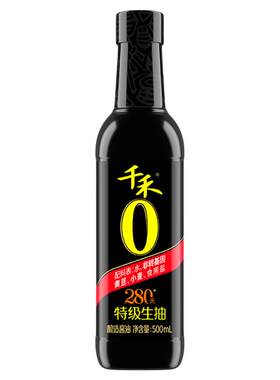 千禾280天酱油500ml*1瓶头道原香