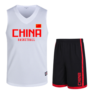 中国队篮球服套装定制球衣投篮训练服男女篮球比赛服队服坎肩背心
