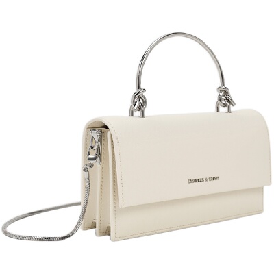 金属手提链条斜挎小方包女