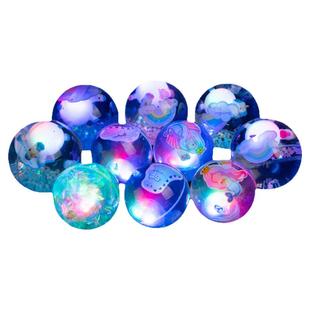 弹力球儿童大号夜光跳跳回弹球男女孩蹦蹦水晶发光闪光弹弹球玩具