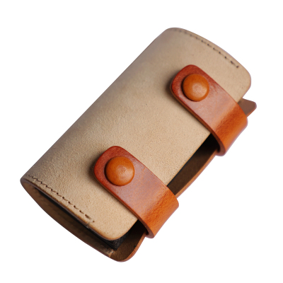 二层磨砂植鞣皮复古风琴卡包卡套