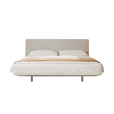 奶油风可拆洗靠背零胶水小户型床