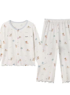 嫚熙女童上衣家居服夏季薄款