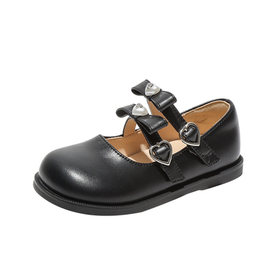 红蜻蜓女童皮靴洛丽塔