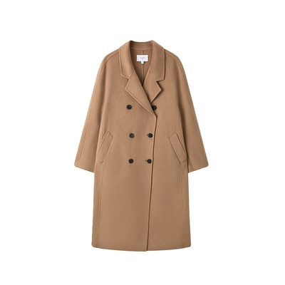 TKYSHOP经典双排扣全羊毛大衣
