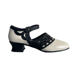 徐行记 | 北平往事 电视剧同款原创民国月份牌黑白拼皮鞋酒杯跟